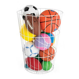 White Steel Toy Storage Barrel | The Container Store