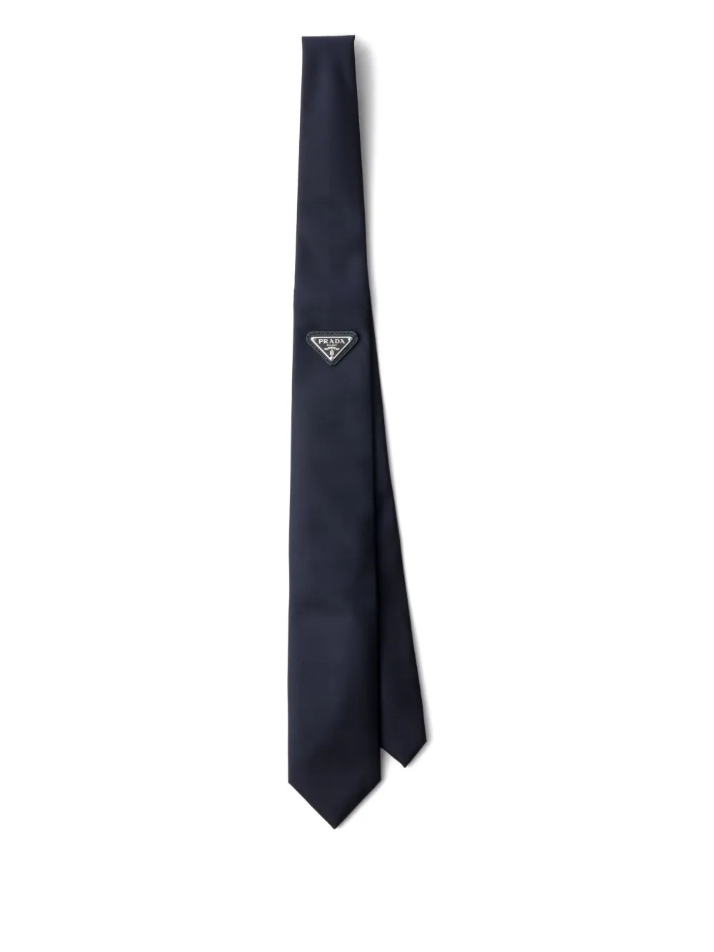Prada triangle-logo Tie | Blue | FARFETCH | Farfetch Global