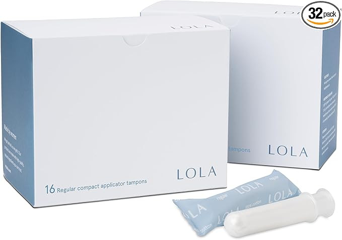 LOLA Regular Organic Tampons - 32 Count - Regular Non-Toxic Tampons, 100% Organic Cotton Tampon, ... | Amazon (US)