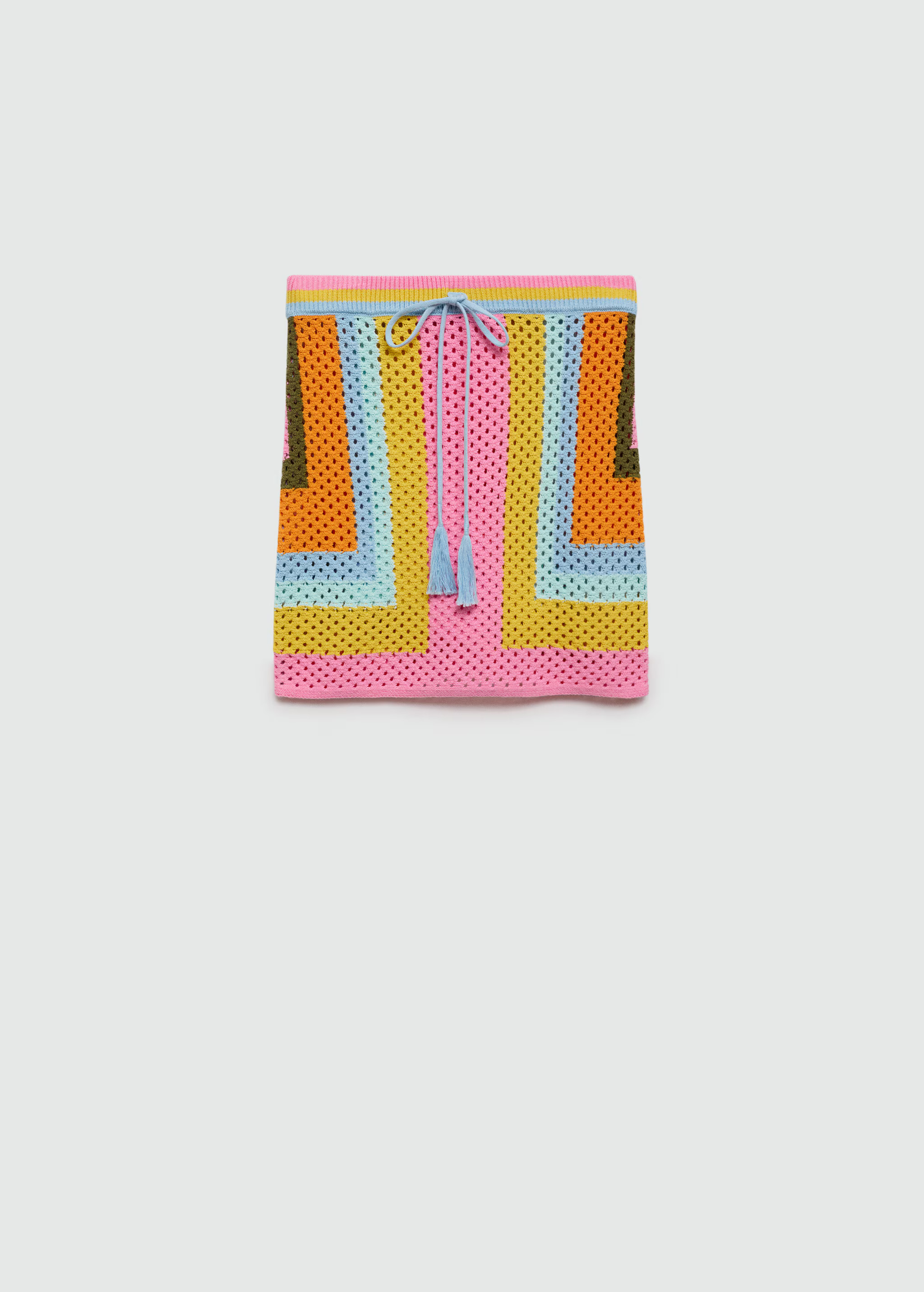 Crochet mini skirt with bow fastening | MANGO (US)