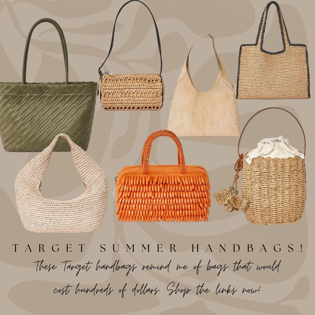 Target did NOT come to play with their summer handbags this season 🧺 From woven totes, raffia buckets, to suede hobos — for a fraction of the price. We’re talking $25-$40 bags that look like they cost hundreds. Grab your faves before they sell out (because they will!) 🤎

#TargetFinds #TargetStyle #SummerBags

#LTKgrwm #LTKootd #LTKSeasonal