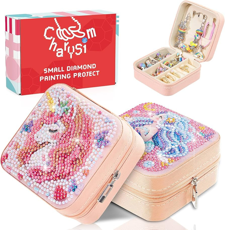 CharySim Diamond Art Jewelry Boxes Kits for Adults Women Valentines Day with Painting Gem Dots Cr... | Amazon (US)