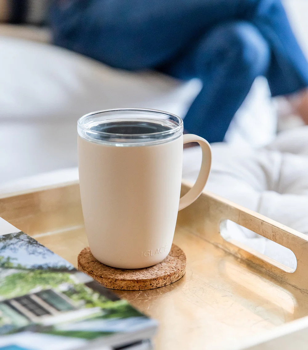 Coffee Cup in Sand | The Original Wine Chiller. Stainless tumblers and drinkware | Vinglace