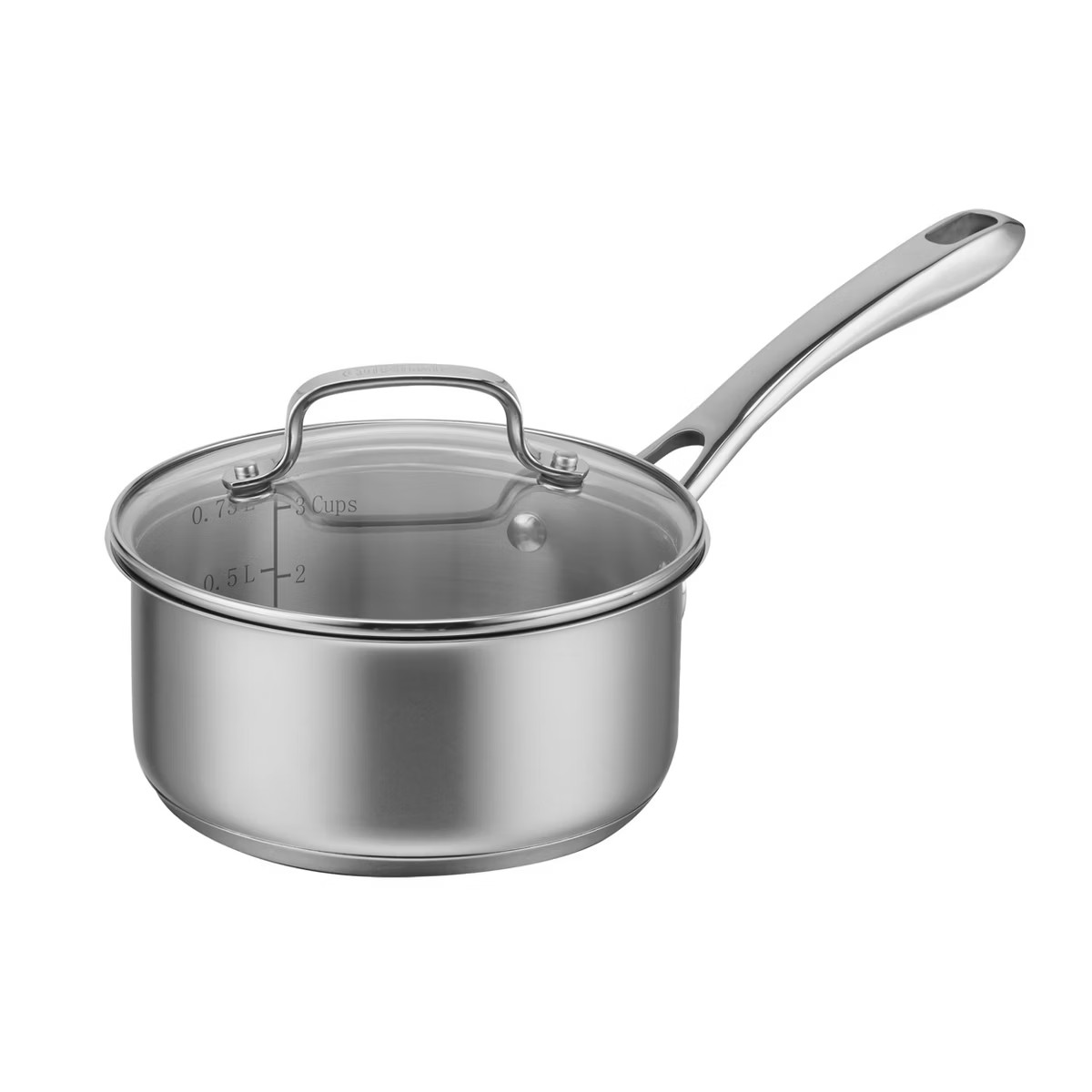 Cuisinart Classic 1qt Stainless Steel Saucepan with Cover - 8319-14: Small Pot, Tempered Glass Li... | Target