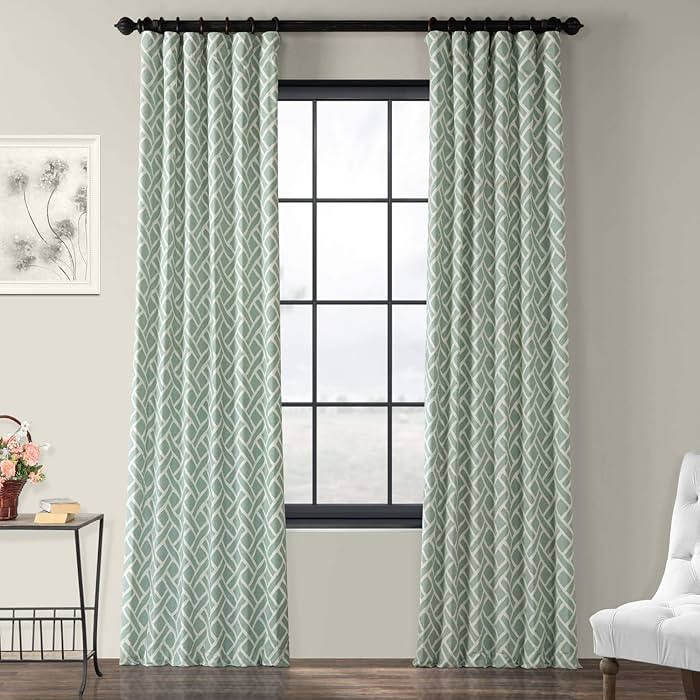 HPD Half Price Drapes Modern Geometric Printed Curtains Luxury Cotton Curtains 108 Inches Long (1... | Amazon (US)