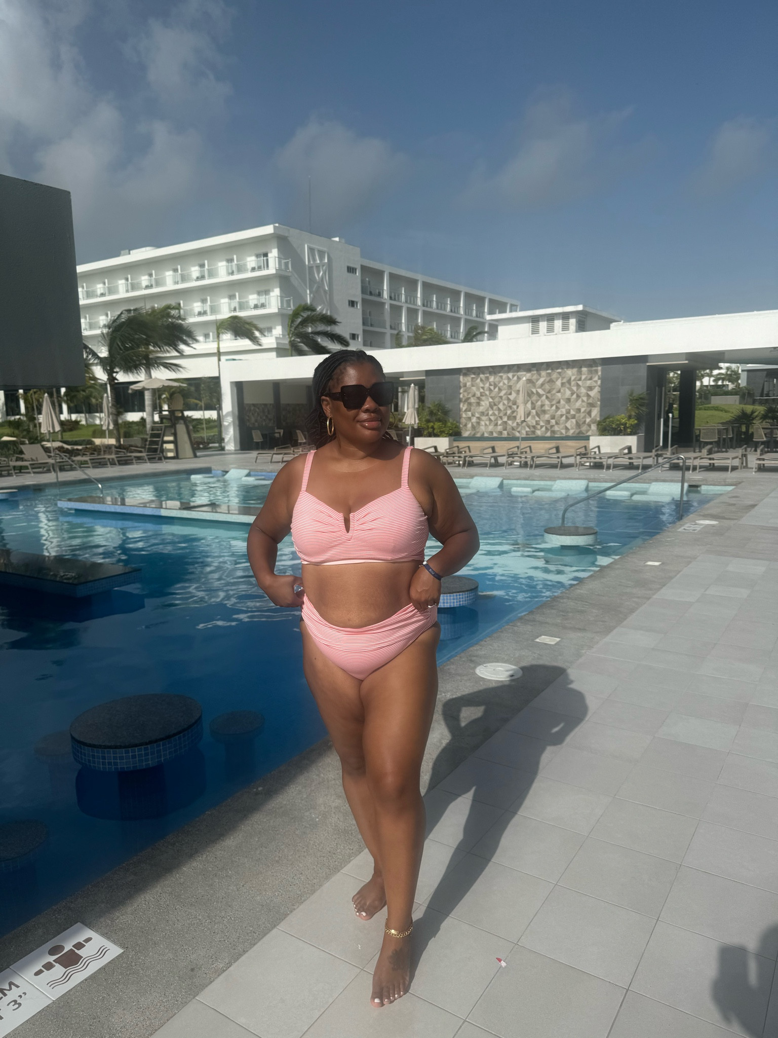 Poolside looks! 

This swimsuit comes as separates so you can pick your size in the top and bottom. The top is a crop length and has built in wire. Available in blue as well! Great seersucker material 

50% off right now too! 


#LTKSwim #LTKTravel #LTKSaleAlert