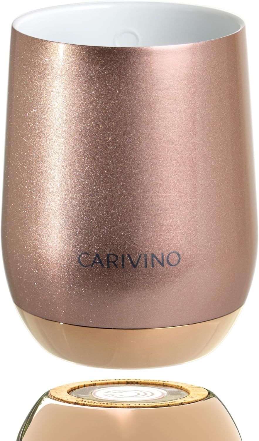 CARIVINO: Luxury Wine Tumbler with Genuine Cork Base and Ceramic Interior (No Metal Taste) – Pr... | Amazon (US)