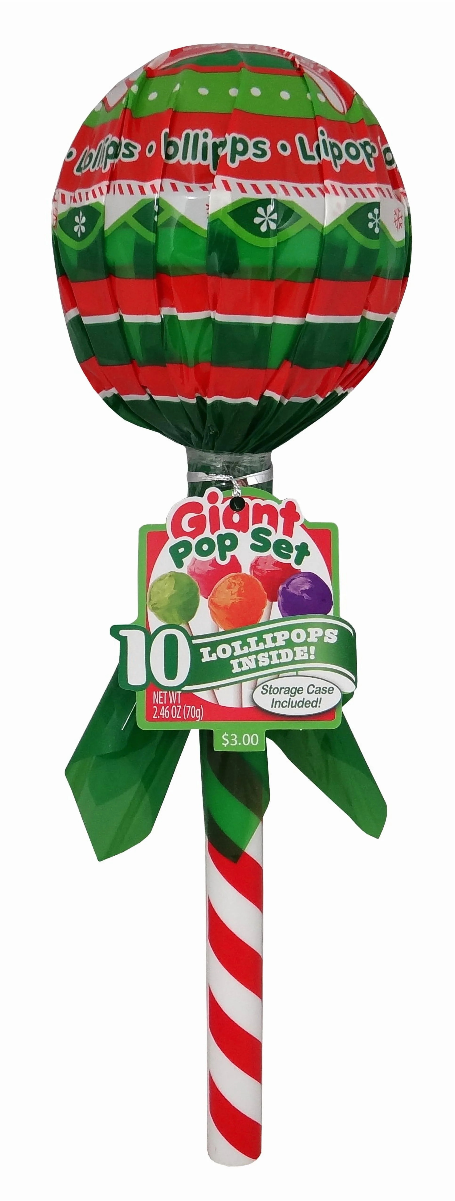 Giant Pop with 10 Lollipop Sticks Inside by Dat'l Do-it, Christmas Red, 2.46 oz, 1 Ct | Walmart (US)