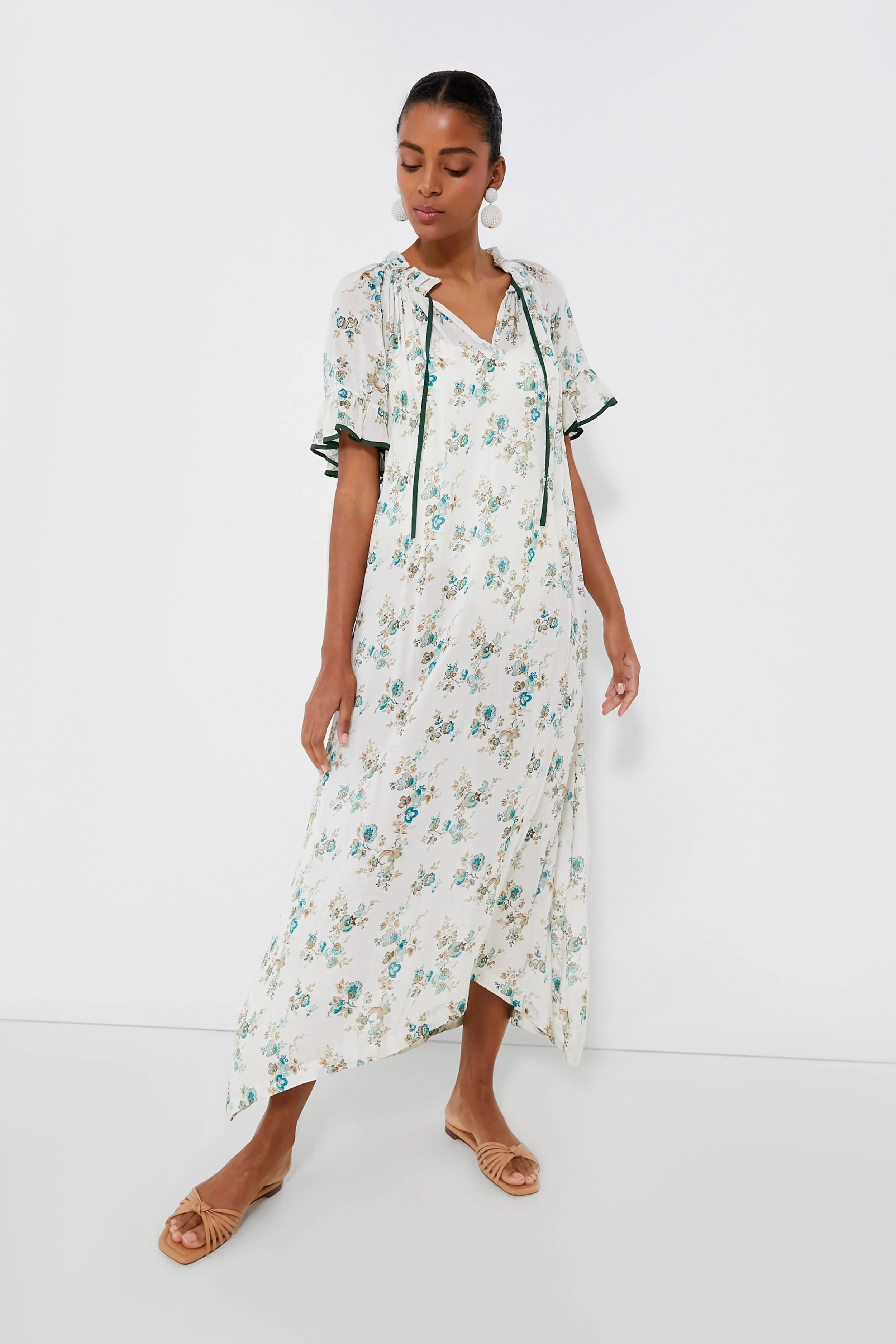 Delphinium Bloom Maxi Cassis Caftan | Tuckernuck (US)