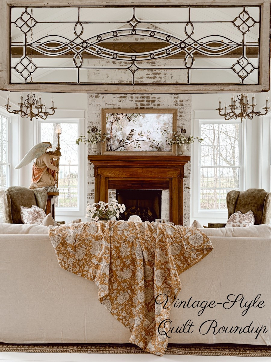 I love the added pattern and warmth this handmade quilt adds in this space. I got it in the color, hold, and it has a vintage-style that matches our the rest of our home. 

#LTKStyleTip #LTKHome