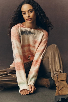 Pilcro Crew-Neck Oversized Sweater | Anthropologie (US)