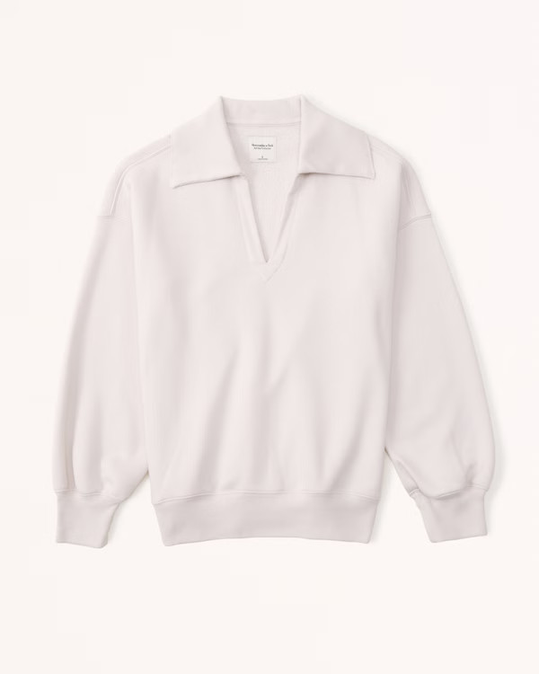 Women's Drama Collar V-Neck Sweatshirt | Women's Tops | Abercrombie.com | Abercrombie & Fitch (US)