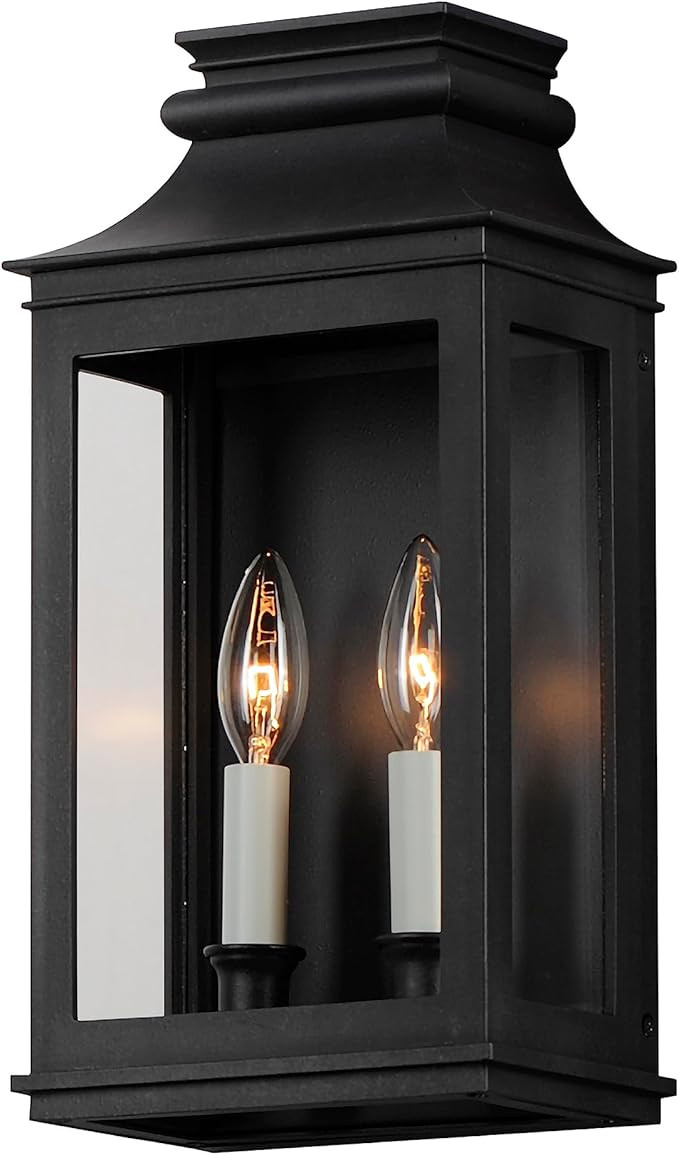 Maxim Lighting Savannah VX 2-Light Outdoor Wall Sconce | Black Oxide & Clear Glass | Colonial-Ins... | Amazon (US)