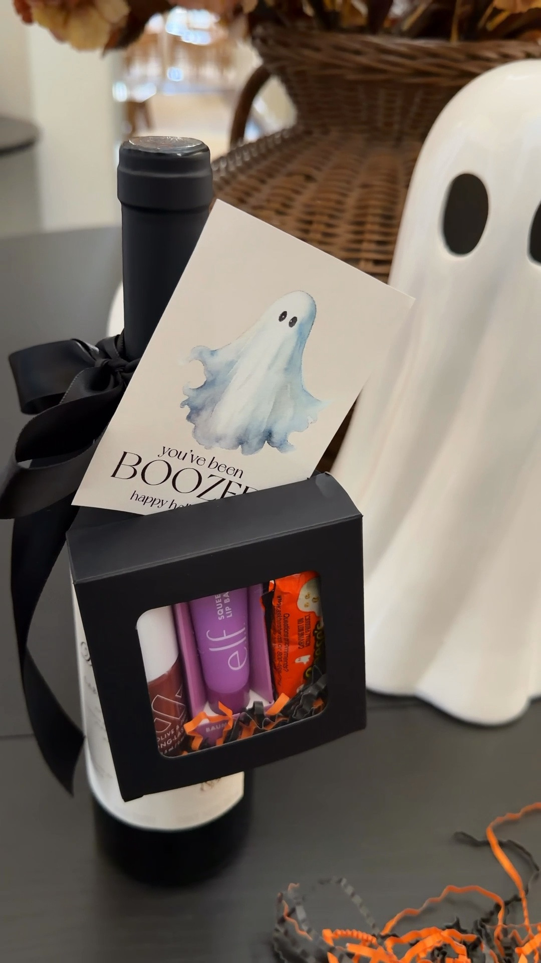 If you’re “boozing” your neighbors this Halloween… save this 👻

These little gift boxes make it SO easy to turn a bottle of wine into a cute “You’ve Been Boozed” surprise. Just add a few little goodies, tie it all together, and drop one off for your neighbors or girlfriends. 🎃

#halloweengift #halloweenideas #youvebeenboozed #halloweendecor #hostessgift

#LTKHome