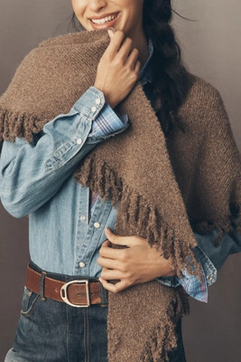 Fringed Triangle Wrap | Anthropologie (US)