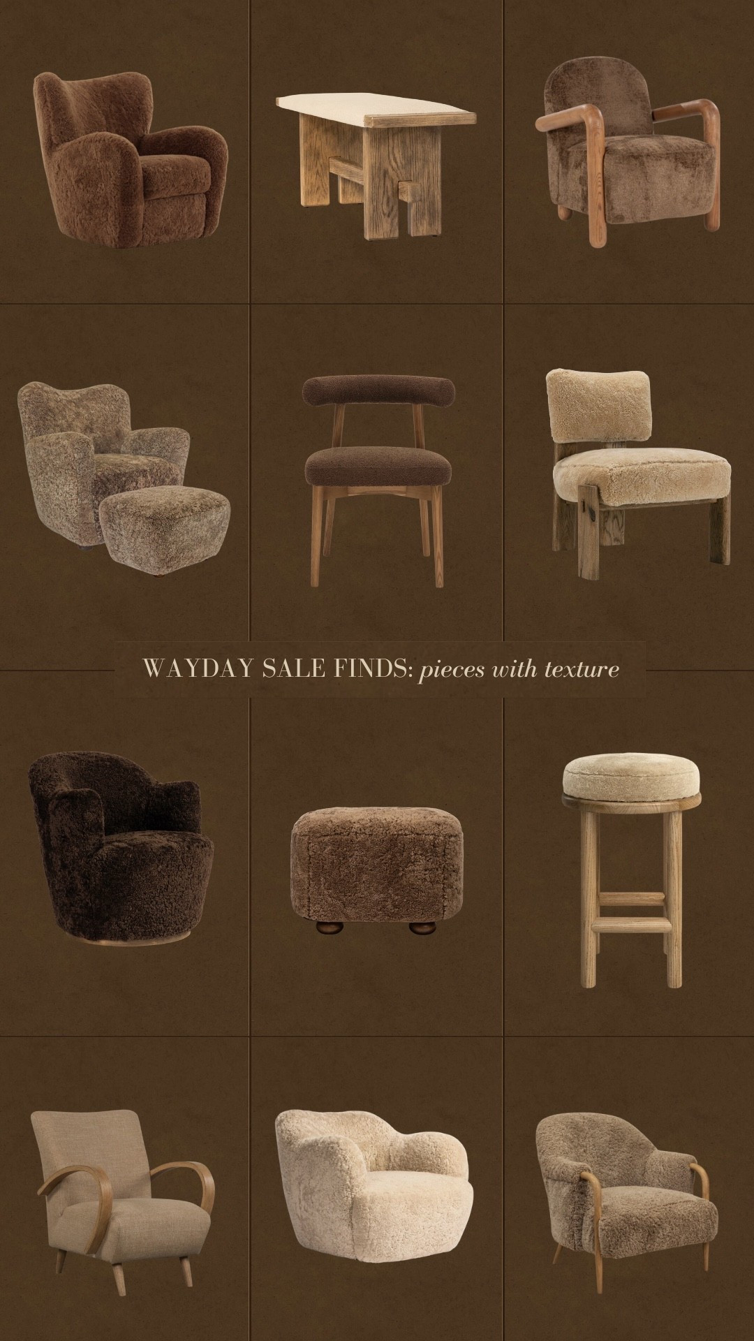 sofas, chairs, and accents with texture #wayday #wayfair