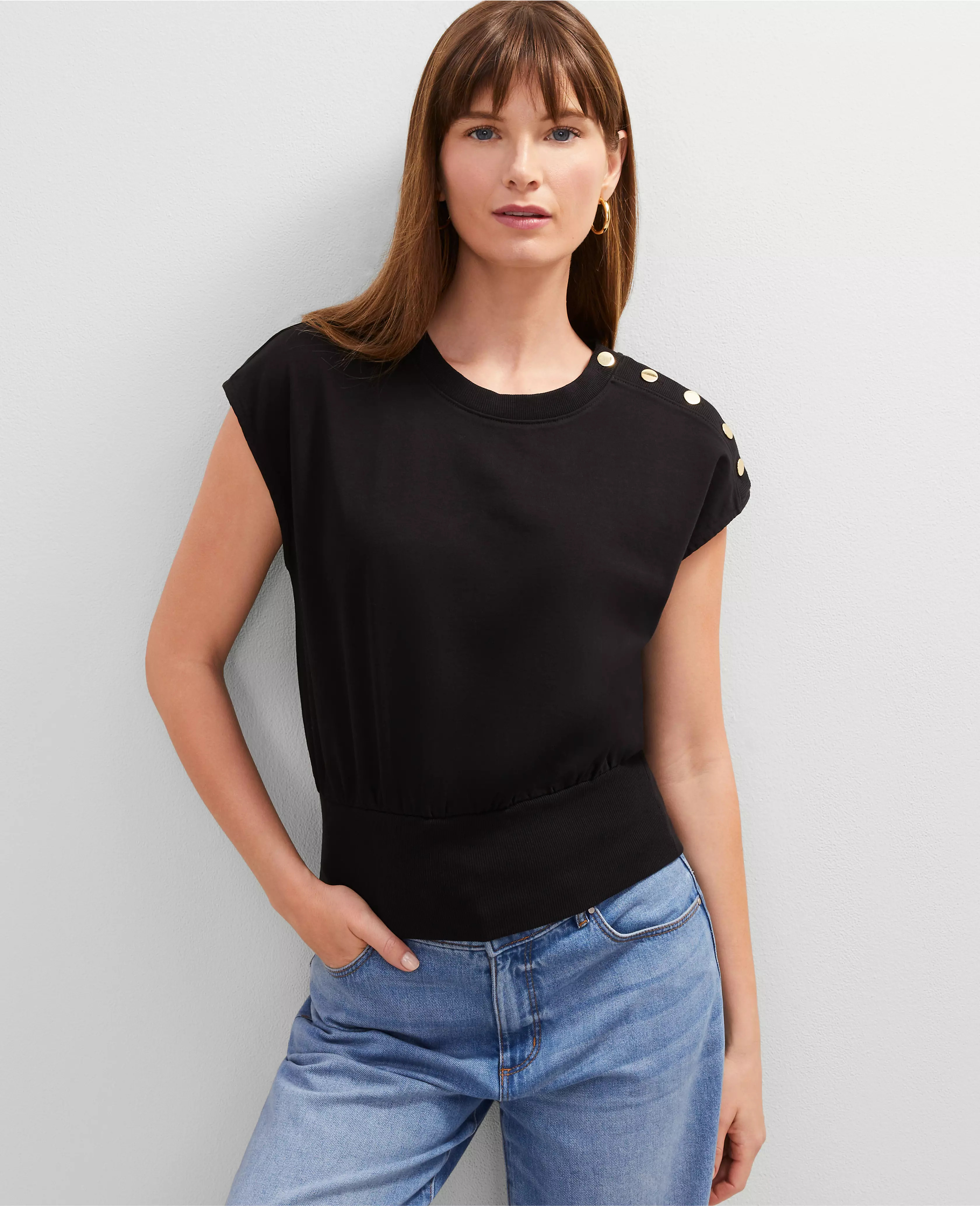 Shoulder Button Top | Ann Taylor