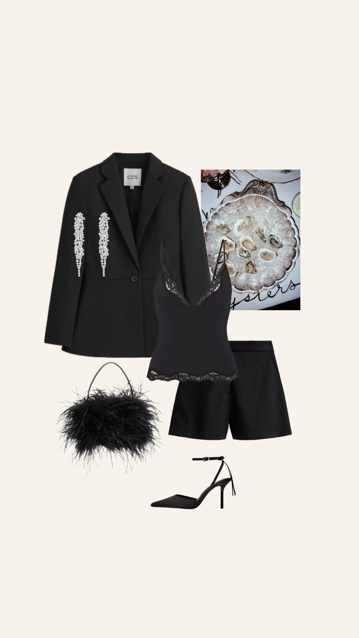 Look styled on me in real life on my lnsta @katemyandina 🖤  🍸


#blacklook #blackelegantlook #absatzschuhemitschleife #classicblackshorts #feathers #strasohrringe #tailoredblackblazer #schwarzerblazer #taillierterblazer #spitzetop #lacetop #lacetanktop

#LTKshoes #LTKpartywear #LTKdatenight
