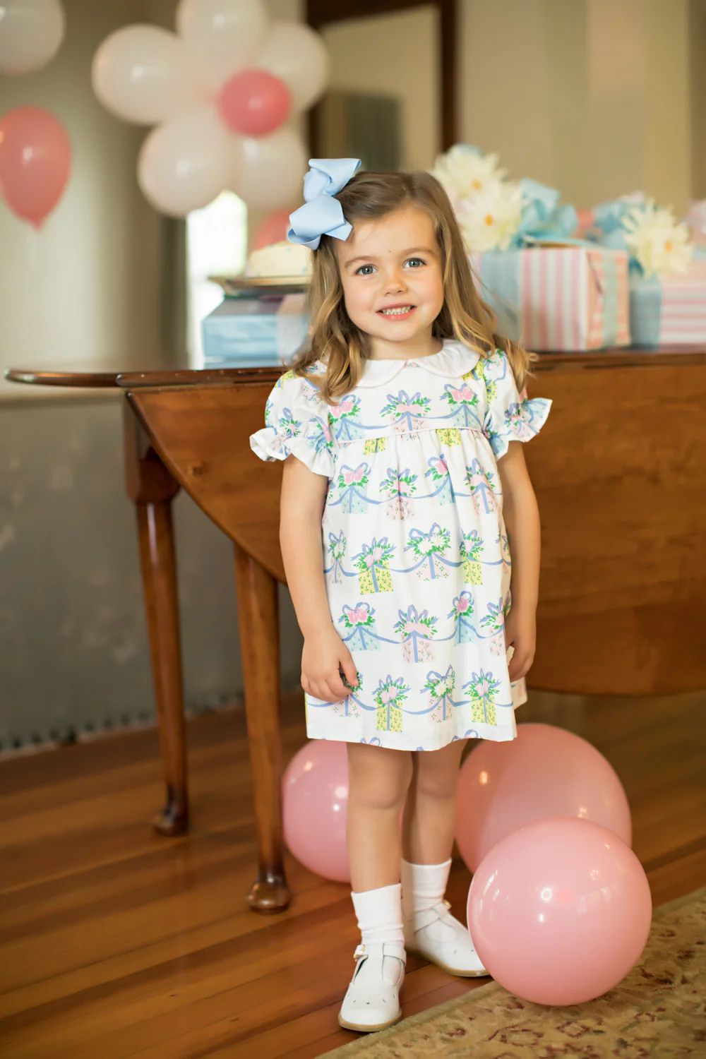 Holly Day Dress - Every Day is a Gift with Palm Beach Pink | The Beaufort Bonnet Company