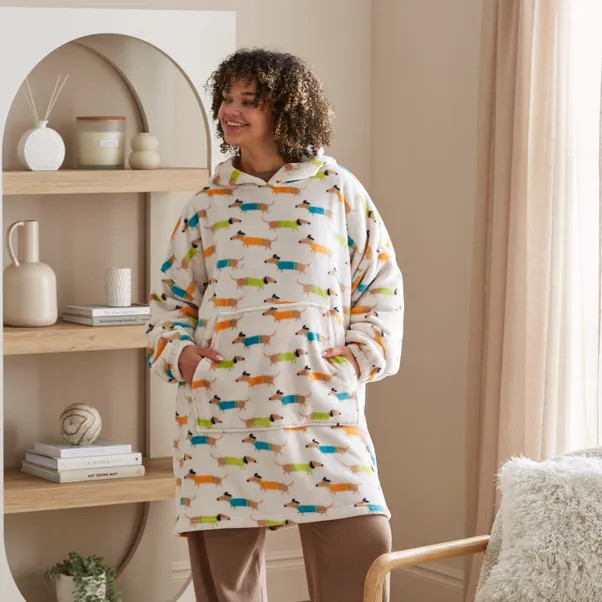 Sam the Sausage Dog Oversized Blanket Hoodie | Dunelm