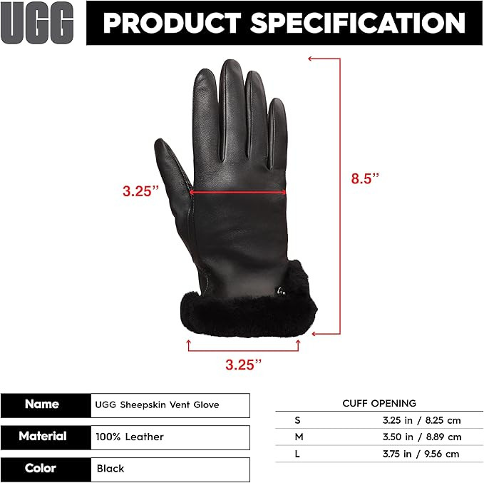 UGG Women's Leather Sheepskin Vent Gloves | Amazon (US)