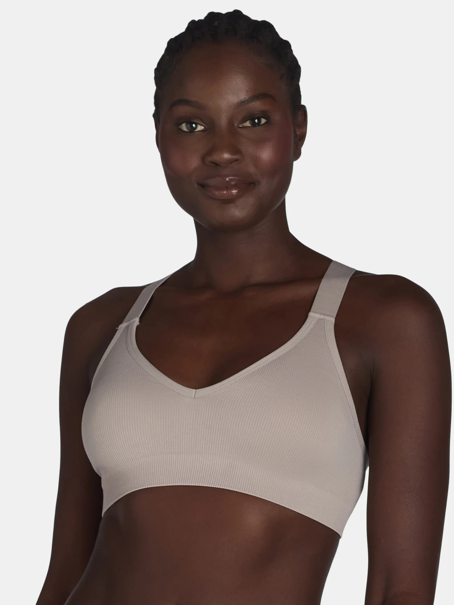 Avia Women's Seamless Rib Plunge Sports Bra, Sizes XS-XXXL | Walmart (US)