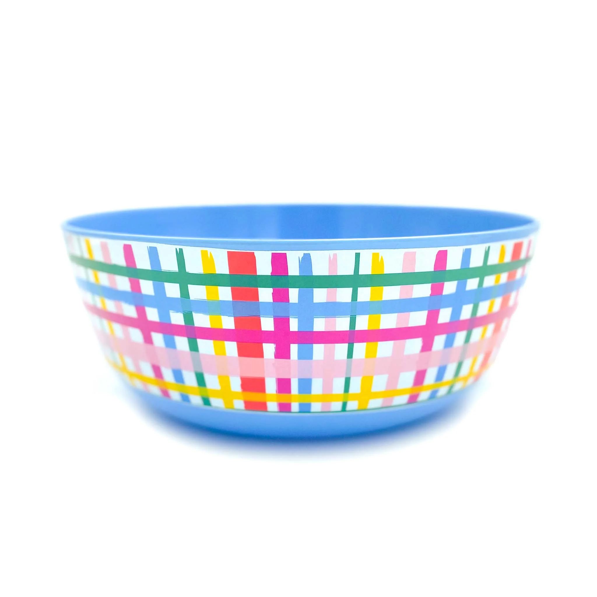 Packed Party Multi-Colored Plaid Melamine Serving Bowl, 11.5 IN. - Walmart.com | Walmart (US)