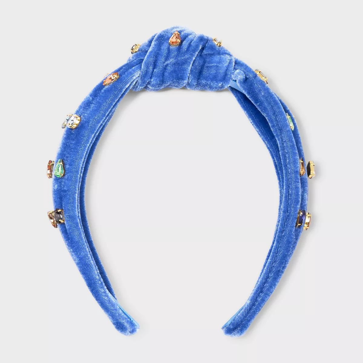 Velvet Colored Gem Headband - A New Day™ Light Blue | Target