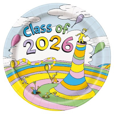 Dr. Seuss Graduation 20ct 9" Dinner Paper Plates | Target
