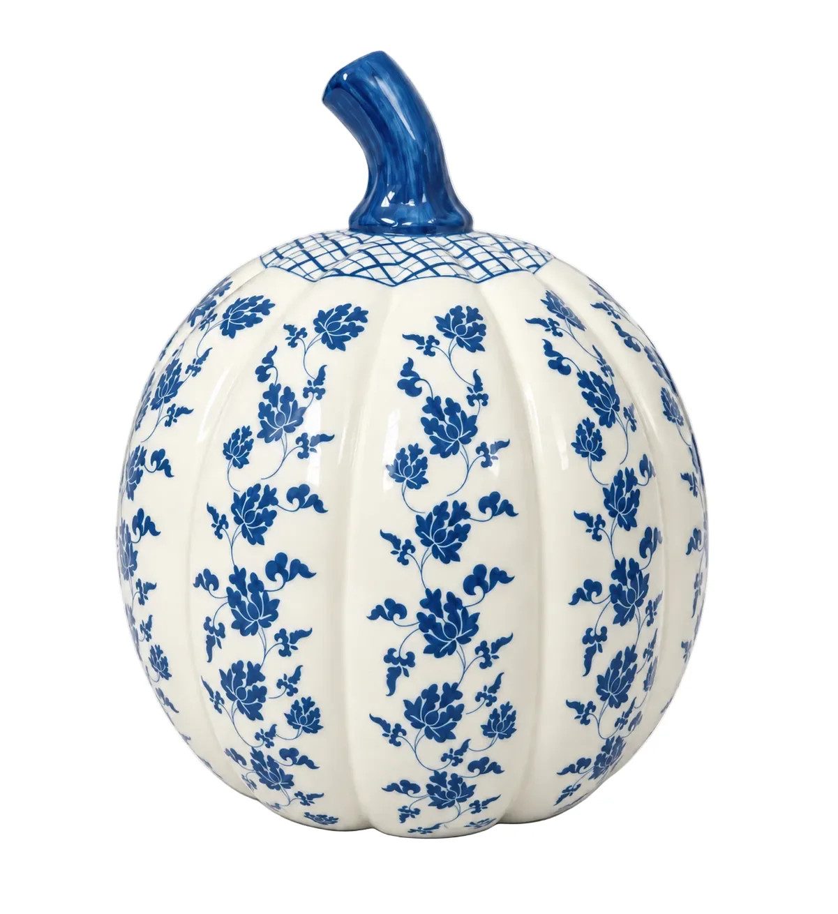 Large Blue Porcelain Pumpkin | The Enchanted Home