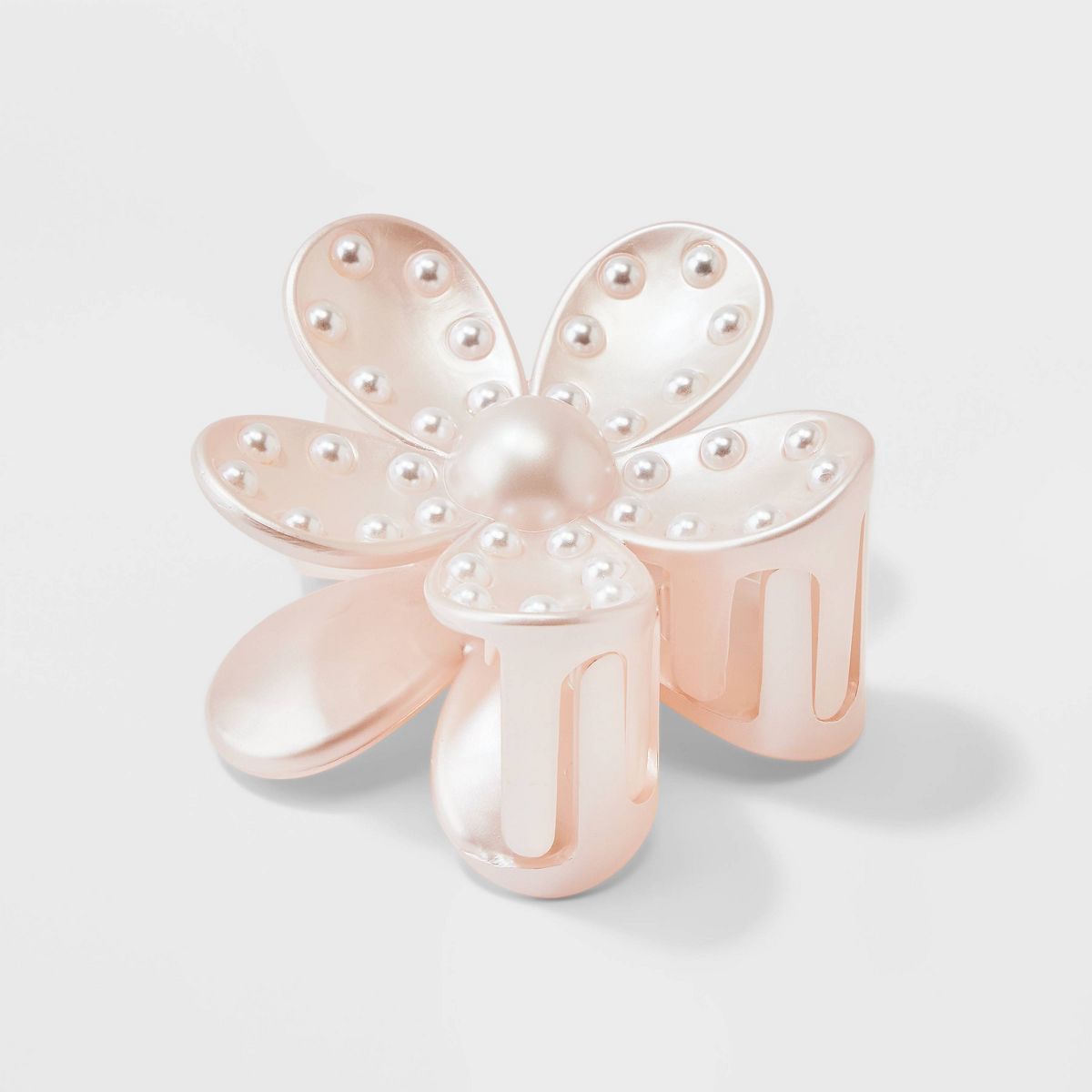 Pearlized Gem Flower Claw Hair Clip - Wild Fable™ Pink | Target