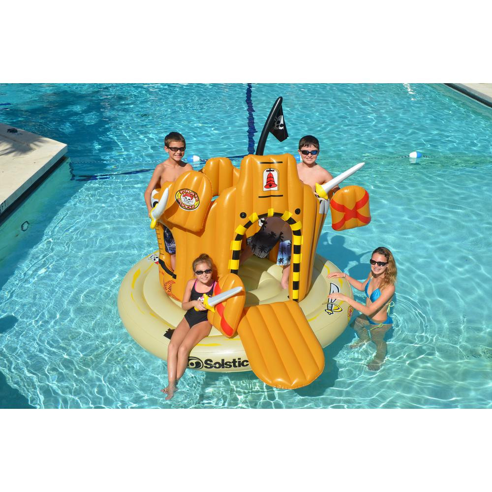 Swimline Pirate Island Inflatable Pool Float, Multi | The Home Depot