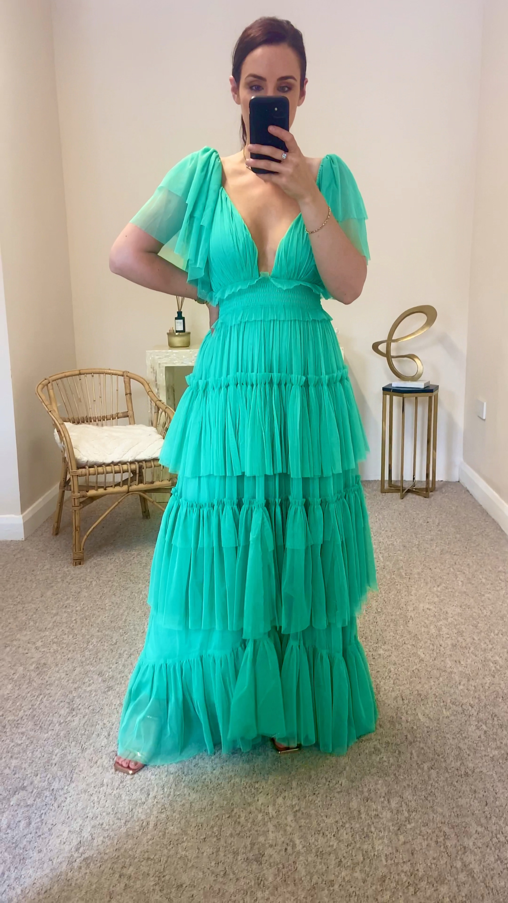 This dress is a showstopper! 💚 love the vibrant colour. It’s really light and comfortable to wear. Would be beautiful for a black tie or summer wedding. The code STYLESEARCH20 will give you an extra 20% off 👏🏼 

#LTKstyletip #LTKeurope #LTKwedding