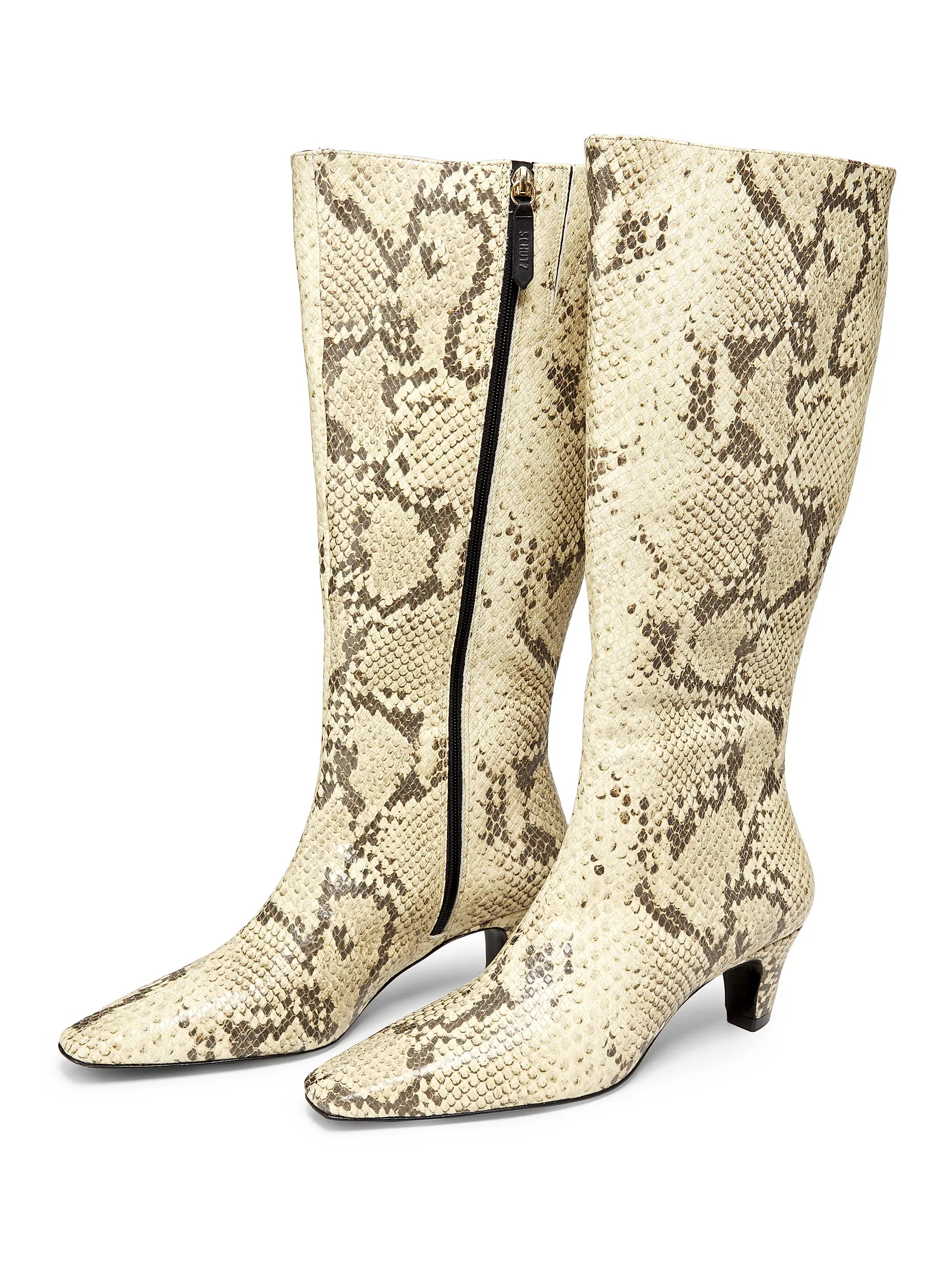 Dellia 65MM Snake-Embossed Leather Boots | Saks Fifth Avenue