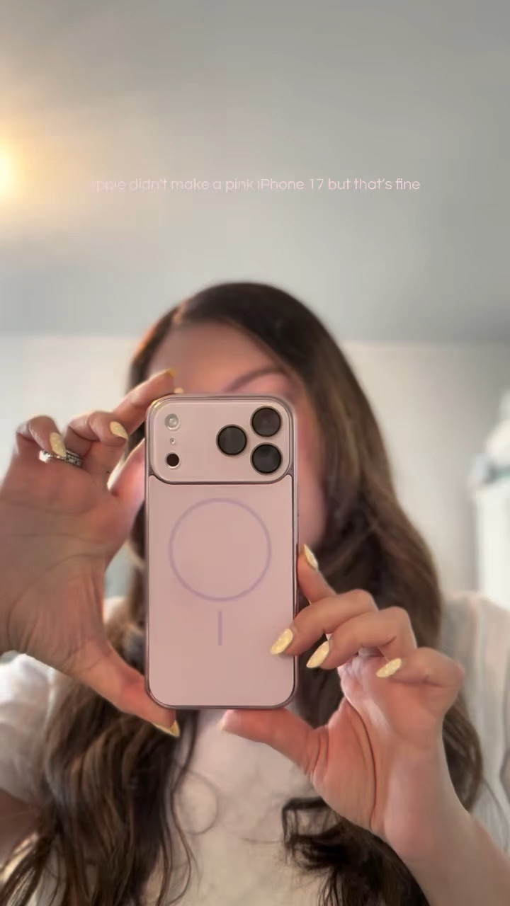 Apple didn’t make a pink iPhone 17… so I made my own 💗✨

This color combo is actually EVERYTHING. The glossy finish, the aesthetic, the way it instantly makes my phone look cute and expensive?? I’m obsessed.

I swear changing my phone setup scratches the same itch as buying a whole new phone 😂🎀

And the quality is so good — protective, lightweight, easy to hold, and the prettiest shade of pink ever.

If your entire personality is pink, bows, girly accessories, or making everyday things aesthetic… you need this on your phone immediately. 💕

It’s also MagSafe, so all your magnetic accessories will work with this case. 

Honestly makes my mirror selfies and GRWMs look 10x cuter too.

Comment SHOP and I’ll send you the link 💌

#pinkiphone #pinkphone #iphone17 #iphonepromax