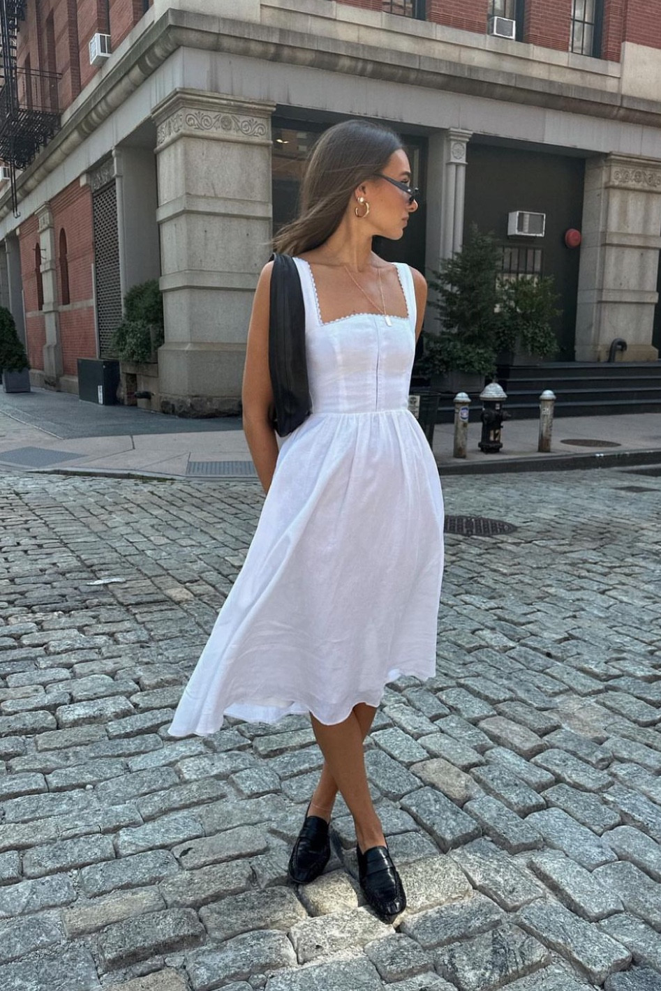 Outfit formula: romantic midi dress, flats, and earrings 

#LTKFind #LTKSeasonal #LTKstyletip