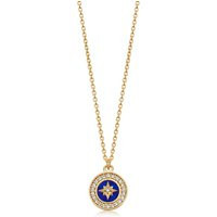Astley Clarke Polaris 18ct Yellow Gold Vermeil White Sapphire Blue Lapis Pendant | Beaverbrooks