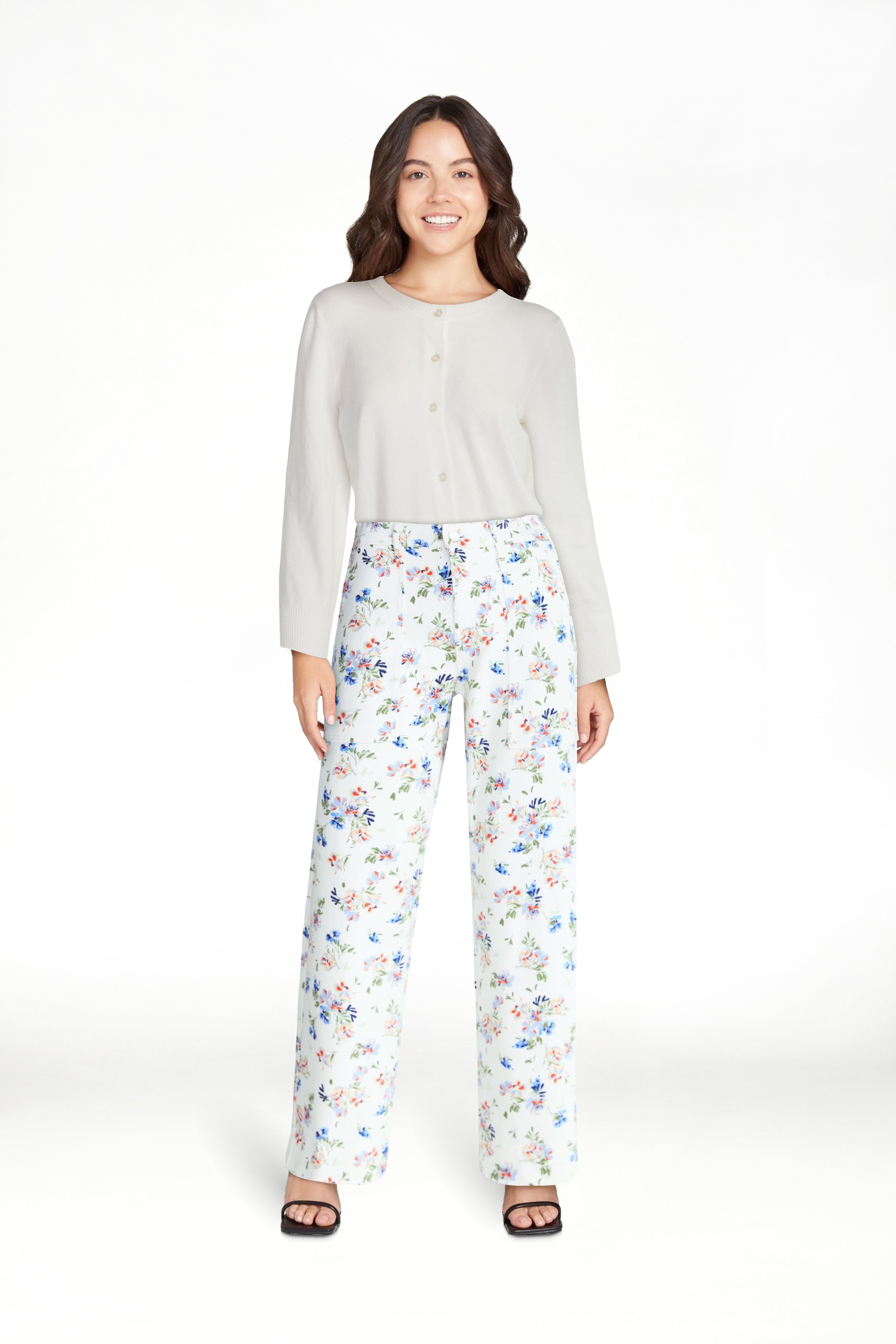 Free Assembly Women's Floral Pants with Chop Pockets, Sizes XS-XXL | Walmart (US)
