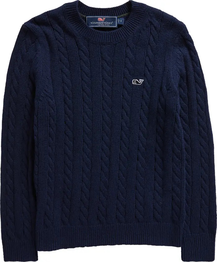 vineyard vines Kids' Cotton & Cashmere Cable Sweater | Nordstrom | Nordstrom