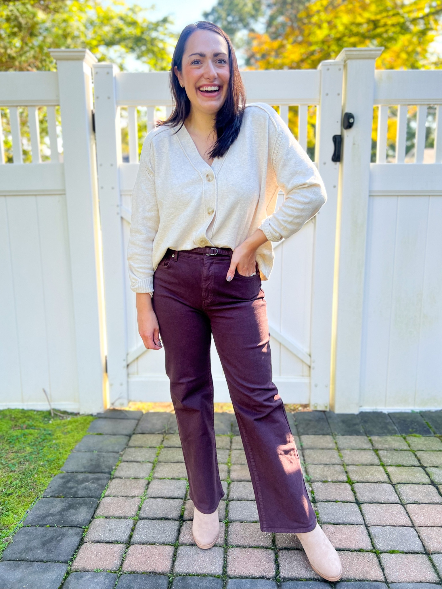 Loft cardigan: small
Pants: 26 petite (size down)
Heels: tts

#LTKsalealert #LTKfindsunder50 #LTKworkwear