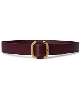 Women's Slide Buckle Leather Belt | Macy's