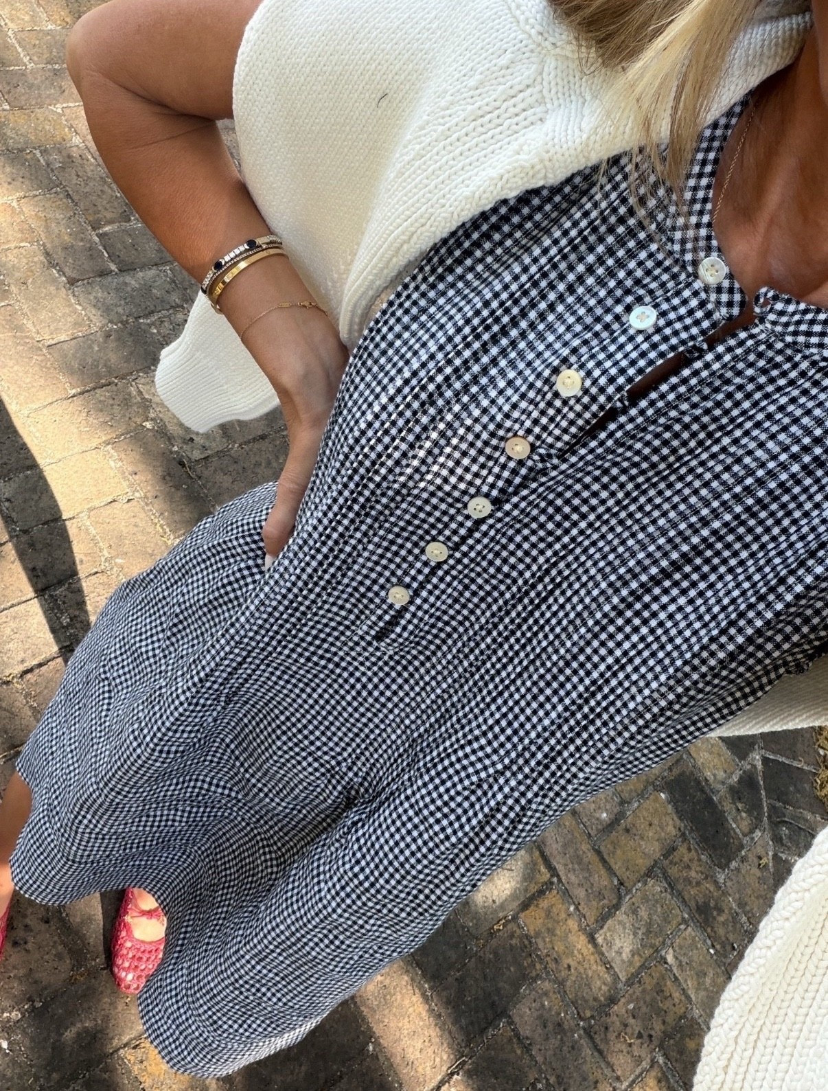 I’m 5’6’’. Quince b&w dress wearing size XS

#LTKootd #LTKgrwm #LTKSeasonal