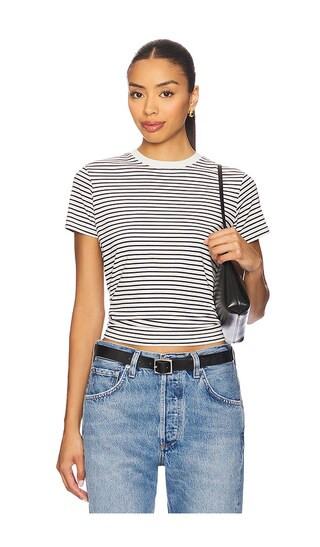 The Baby Tee in Navy Multi | Revolve Clothing (Global)