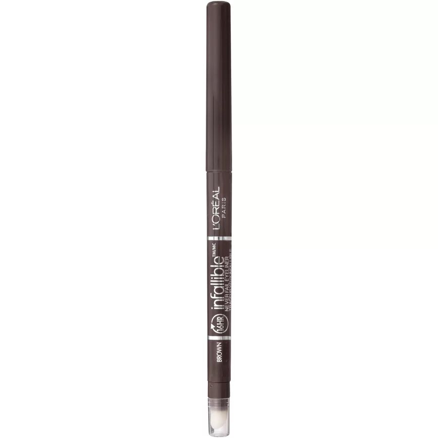 L'Oreal Paris Infallible Never Fail Pencil Eyeliner with Built in Sharpener, Brown, 0.008 oz. - W... | Walmart (US)