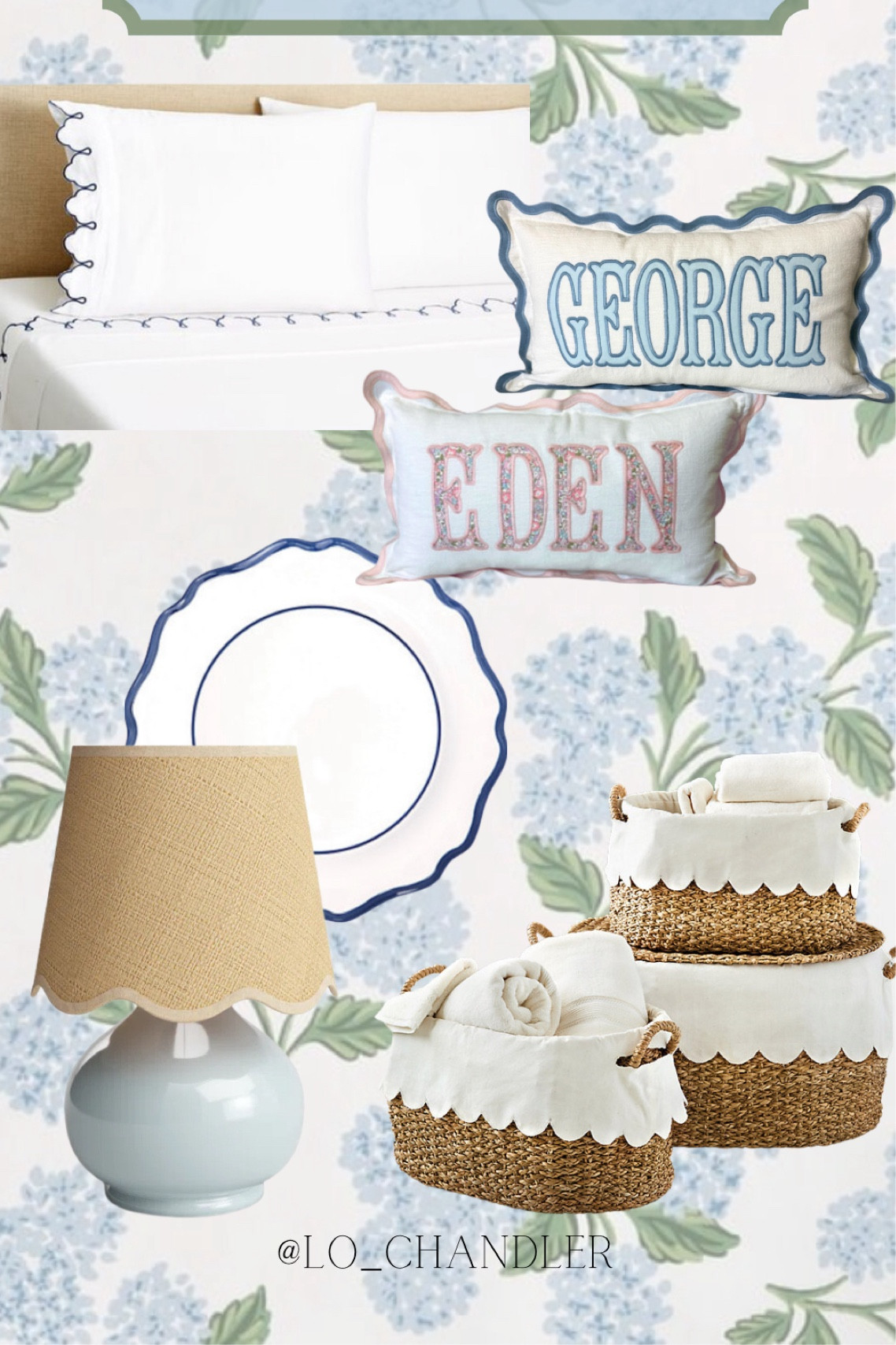 Wednesday wish list is all things scalloped ! The baskets and bedding are on sale! These custom pillows would be so perfect for kids room or baby nursery. These melamine plates are perfect for Summer and this is a great price on the lamp that comes with the scalloped shade. 

Scalloped finds 
Grandmillenial 
Scalloped plates 
Scalloped baskets 

#LTKSummerSales #LTKHome #LTKSeasonal