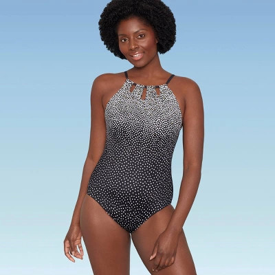 Women's Slimming Control High Neck Cut Out One Piece Swimsuit - Dreamsuit by Miracle Brands | Target