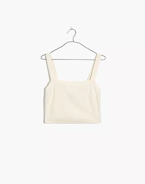 Linen-Blend Abbie Crop Top | Madewell