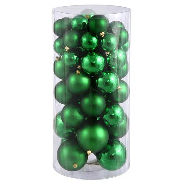 Multi-Colored Shiny and Matte Ball Ornament (Set of 50) | Wayfair North America