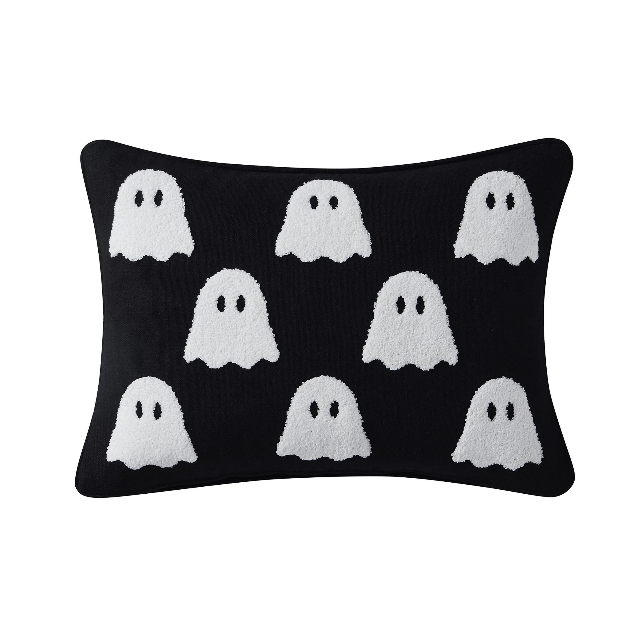 My Texas House 14" x 20" Tufted Ghost Black Lumbar Decorative Pillow Cover | Walmart (US)