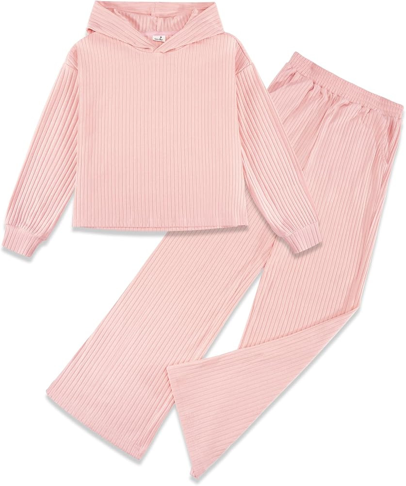 Stelle Girls Clothes 2 Piece Fall Outfits Lounge Set Long Sleeve Pullover Hoodie Wide Leg Sweatpa... | Amazon (US)